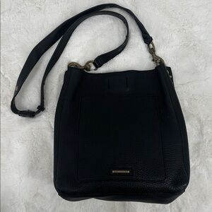 Rebecca Minkoff Black Pebbled Leather Crossbody Bag